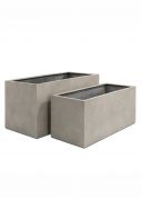 limestone colour rectangular outdoor planters