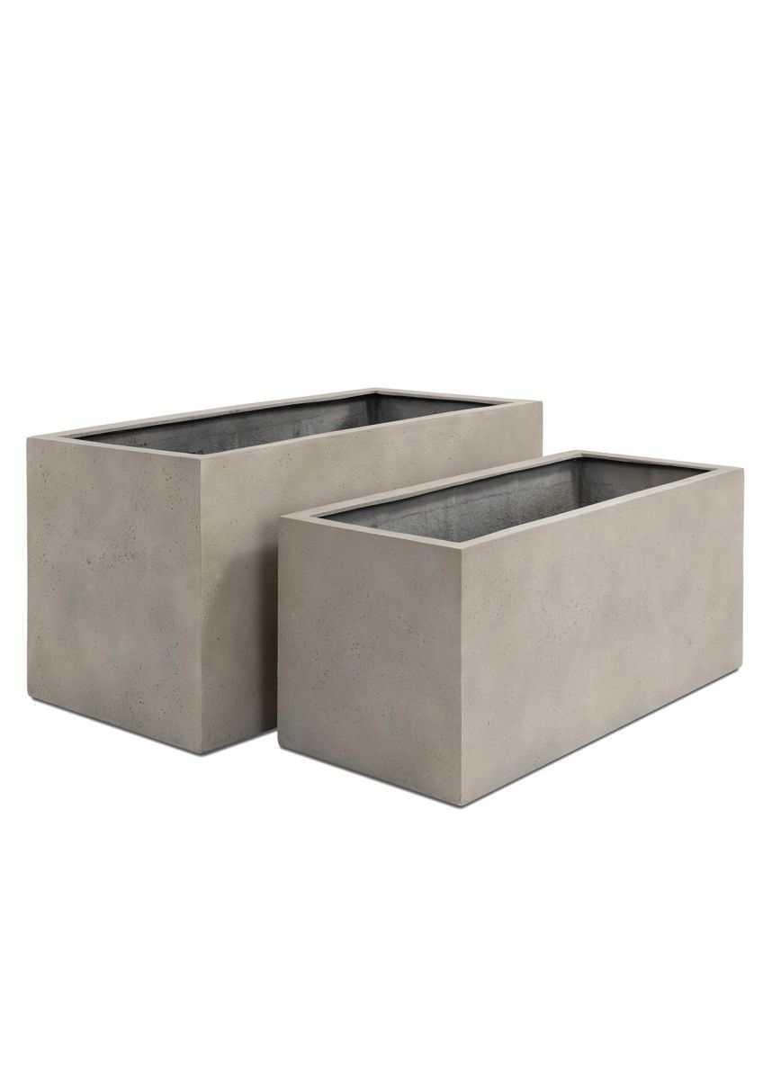 limestone colour rectangular outdoor planters