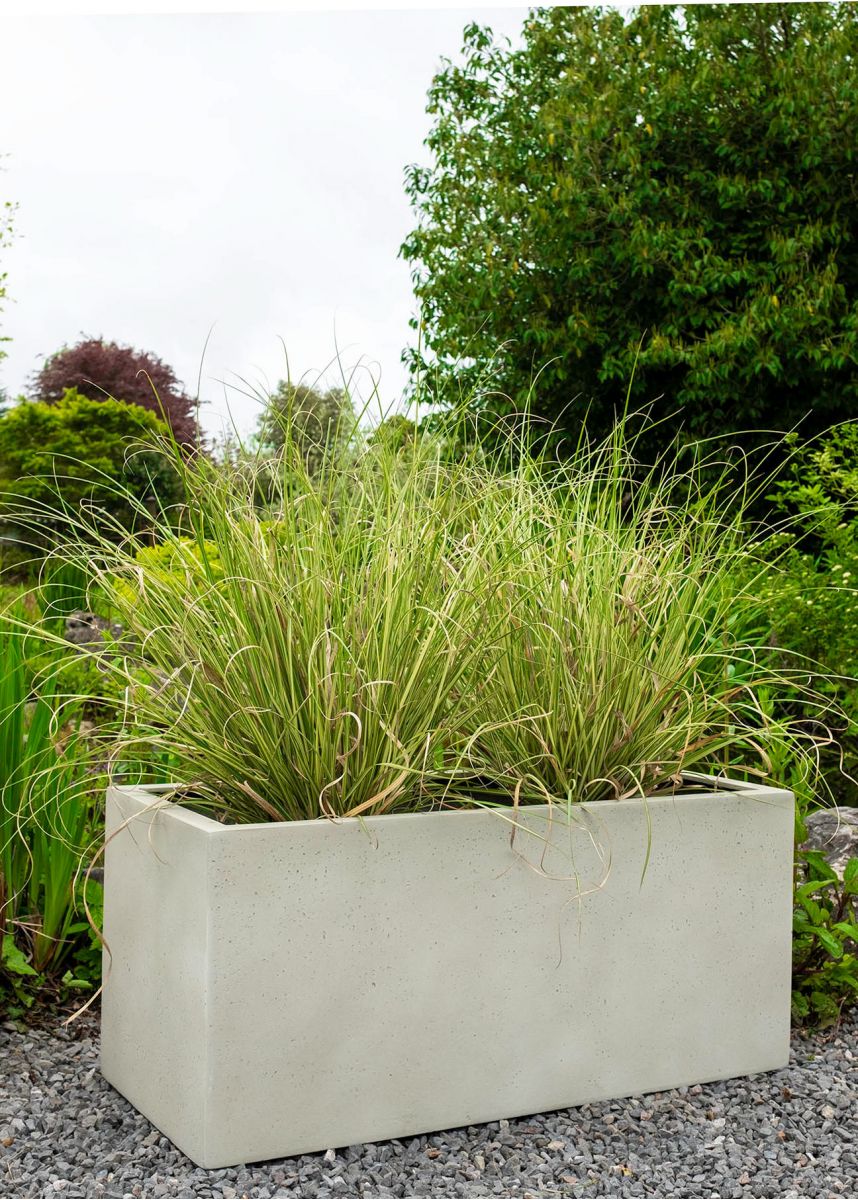 pale stone colour planting trough