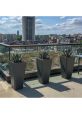 Tall square plant pot 
