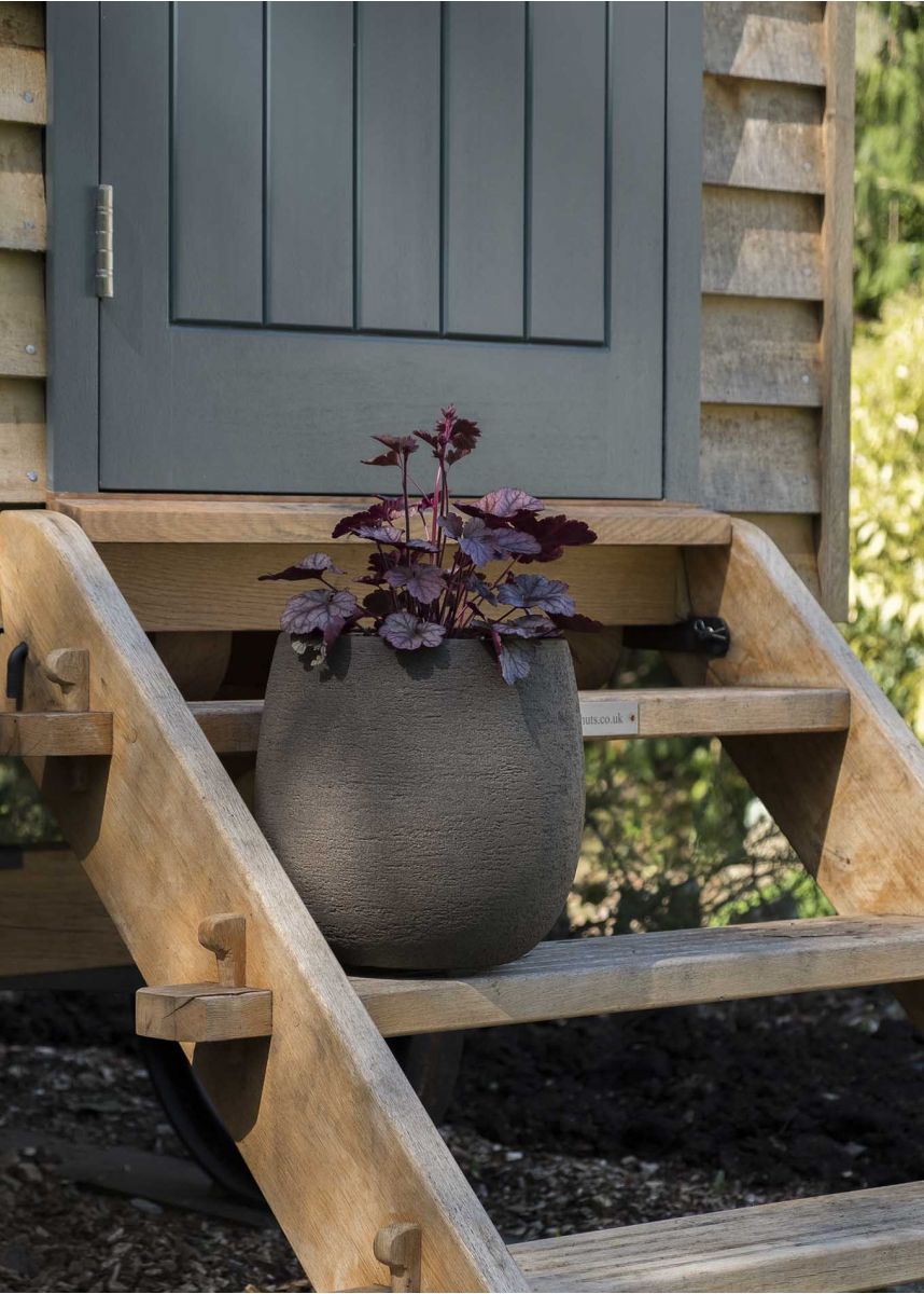 Grey Brown GRP Garden Planters