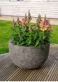 Contemporary stone textured planter