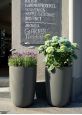 External anthracite plant pots