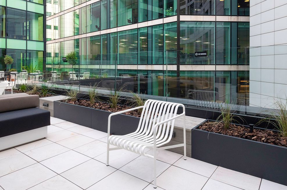 Rectangular planters and seating