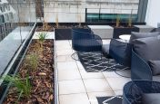 Terrace planters and seating