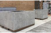 Bespoke granite clad steel planters