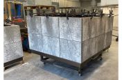Steel planter with complex pattern cladding