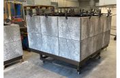 Steel planter with complex pattern cladding