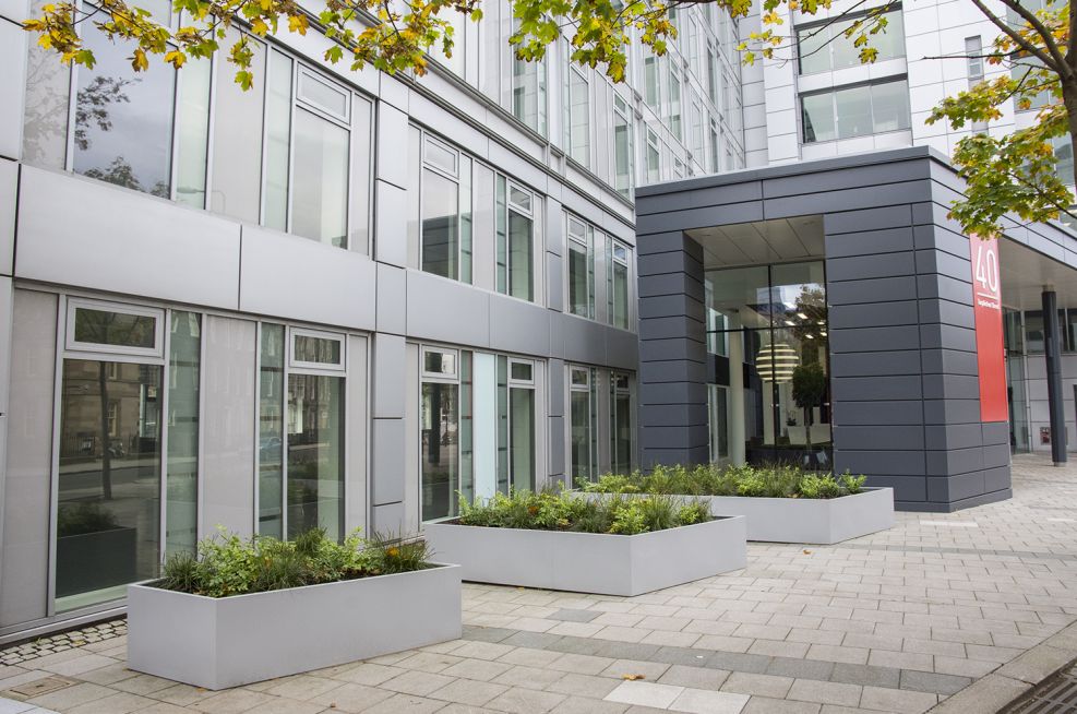 Bespoke Powder Coated Trapezoid Planters