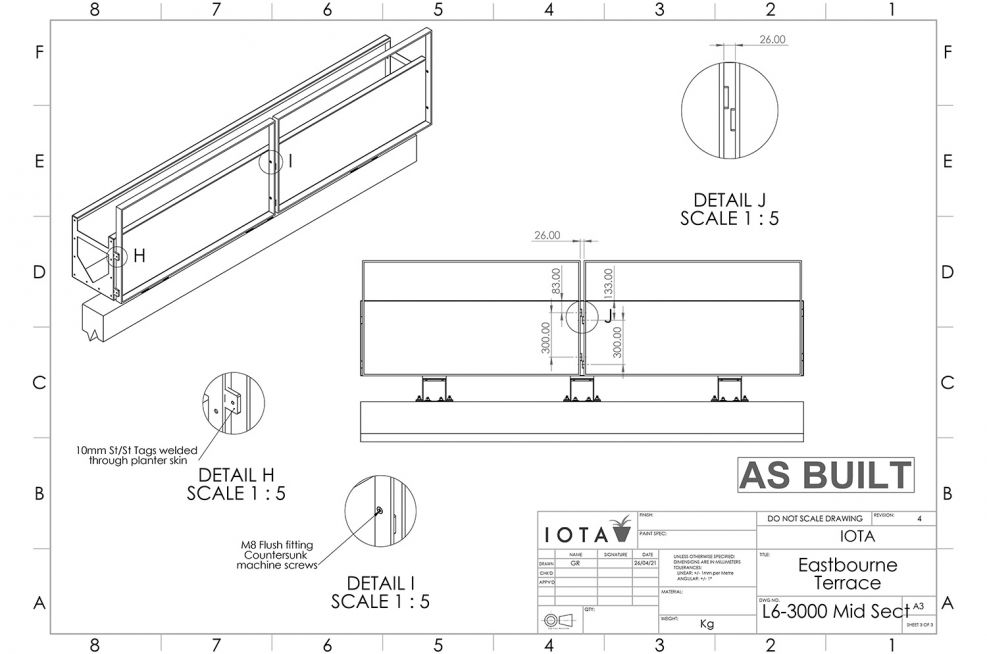 CAD terrace safety planters