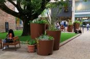 Faux corten planters for public realm