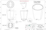 Extra large conical planter CAD