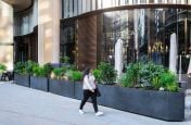Outdoor perimeter planters for Bloomberg London