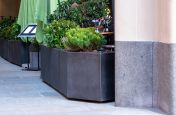 Planters for outdoor seating area