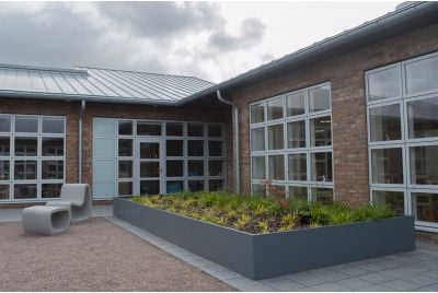 Large planter outside the Autism Day Care and Respite Centre