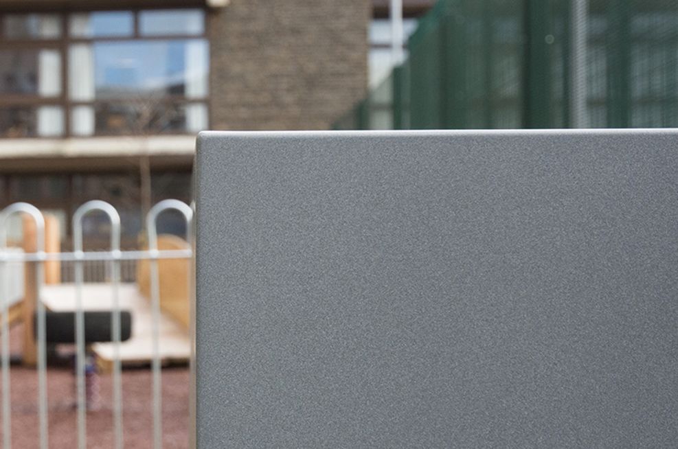 Bespoke Bismuth Coloured Steel Planters