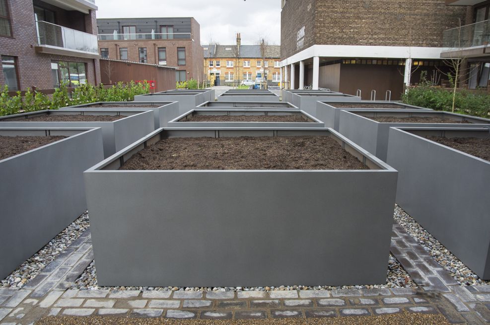 Bespoke Steel Grid Planters London