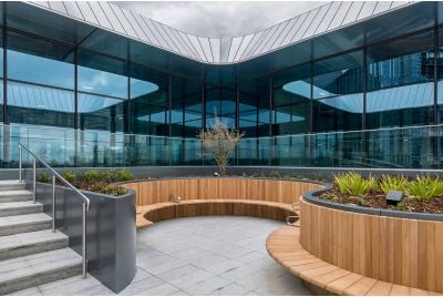 Bespoke Metal Planters and Timber Benches