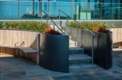 Bespoke Stainless Steel Benching and Planter Garden