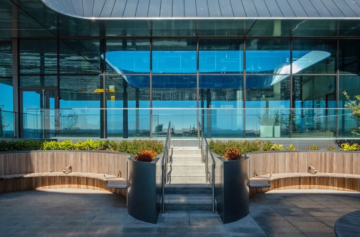 Royal Bank of Canada Jersey, Bespoke Steel Outdoor Seating, Planters with  Seating, Steel Seats and Benches, Bespoke Steel Design and Manufacture