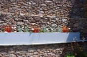 Small Trough Planter Coated with White Aluminium