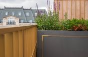 High end planters for rooftop garden