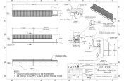 Bench seating planter design drawing