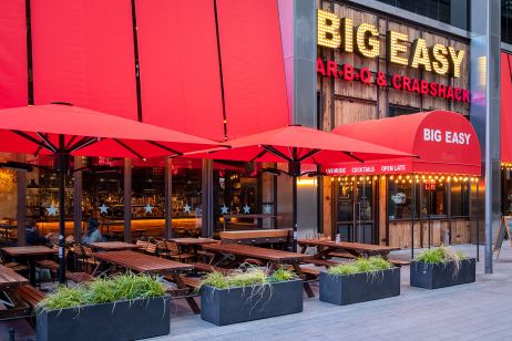 Planters for restaurant outside dining area