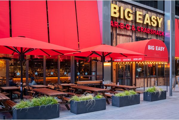 Planters for restaurant outside dining area