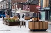 Timber clad tree planters for public realm