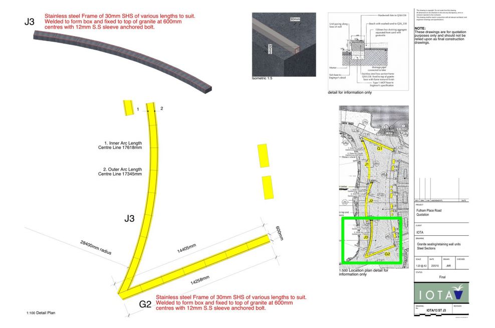 CAD Design Planters and Street Furniture, CAD Visualisation & Manufacture