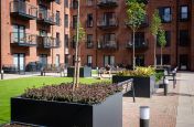 Steel planters for trees and shrubs