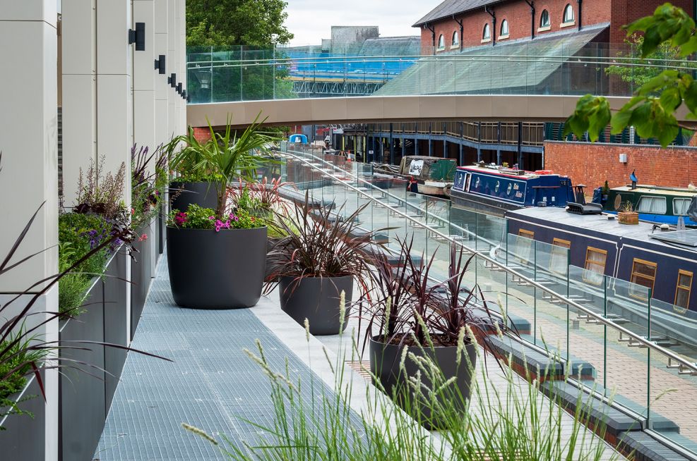 Large planters for Castle Quay Waterfront