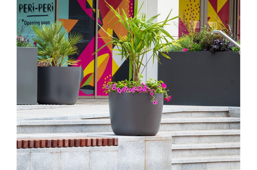 GRP planters for public spaces