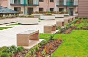 Bespoke Granite Bench Project At Castle Quay, Jersey