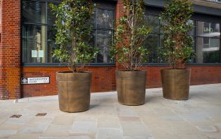 bronze planters for public and commercial spaces