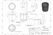 Bronze conical planter CAD design