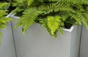 Polyester powder coated steel planters