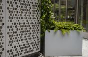 Polyester powder coated steel planters