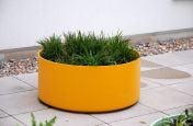 Round External Planters With Custom Coloured