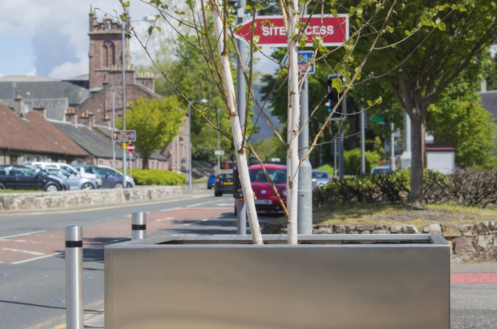 316 - Grade Stainless Steel Planters With Brushed Finish