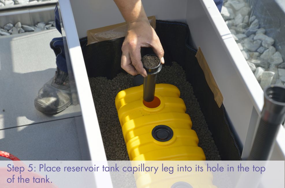 Placing reservoir tank capillary legs into the reservoir