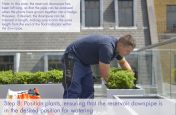 Place plants and ensure correct positioning for reservoir downpipe