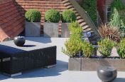 Contemporary Roof Terrace Planters Featuring IOTAS Fresco Range
