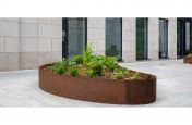 Corten planted perimeter construction