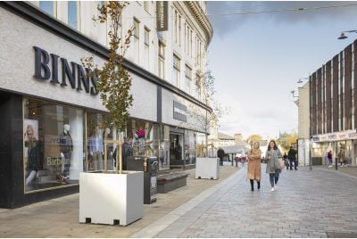 Town centre public planters