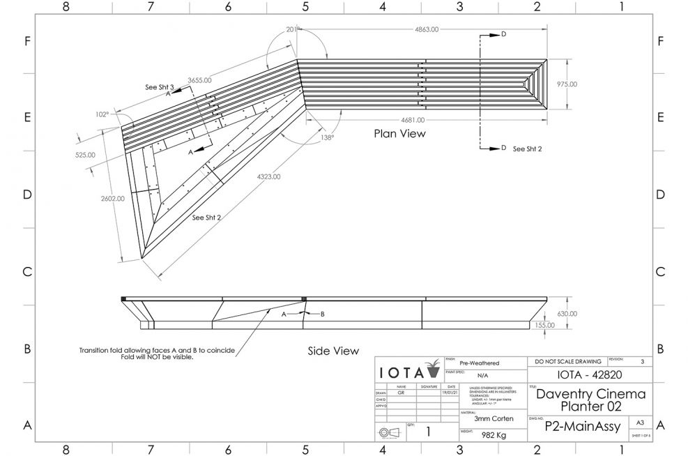 Large public seating planter