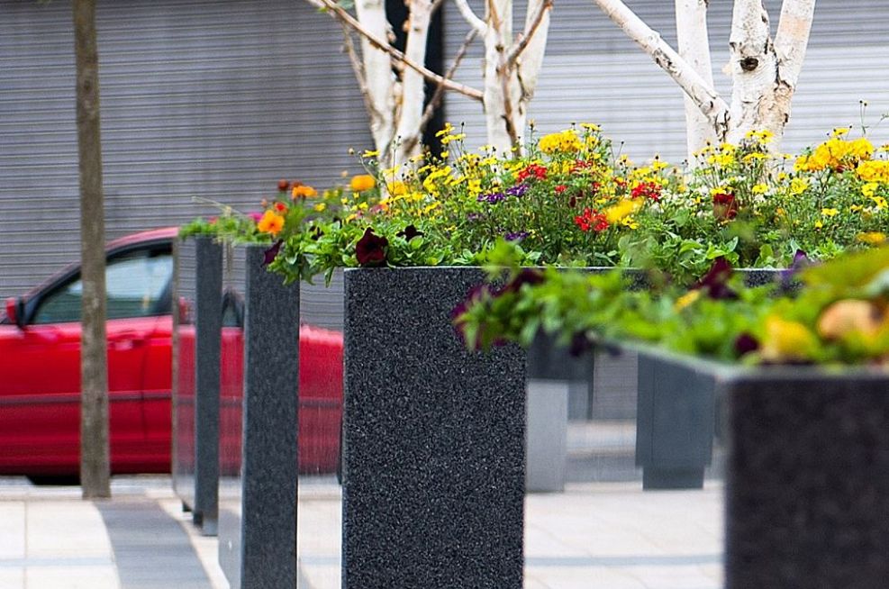 Derry City Council, N. Ireland Bespoke Granite Tree Planters for