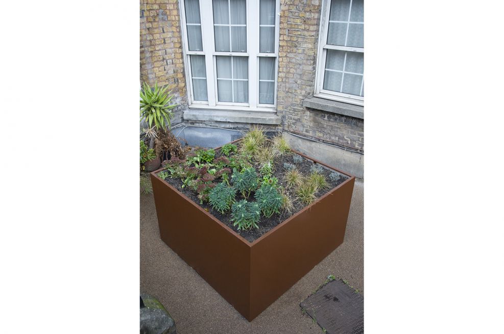 Large Bespoke Planters Made From Steel And Powder Coated