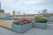 Bespoke steel rooftop garden planters